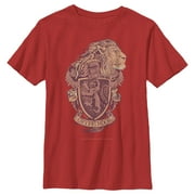 Boy's Harry Potter Gryffindor Coat of Arms Graphic Tee Red Small